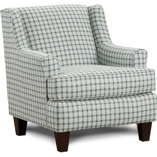 Accent Chair in Howbeit Spa Check Fabric